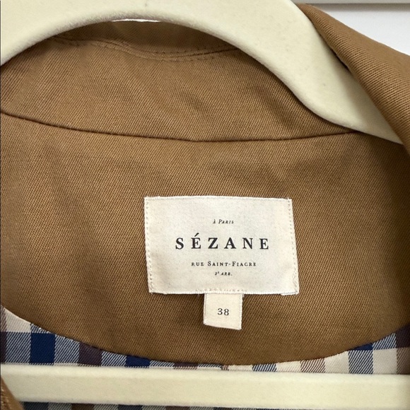 Sezane Clyde Tan Trench Coat - Picture 4 of 9